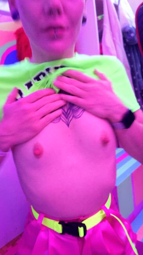 When your tits are too small for cleavage