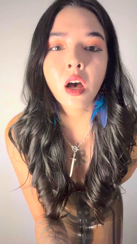 Messy little toy came hard for me. Open wide and gulp that thick mess down