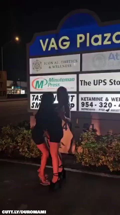 Amateur Exhibitionist Flashing Lesbian Lesbians Public Sucking Tits Tits Porn GIF by duromami