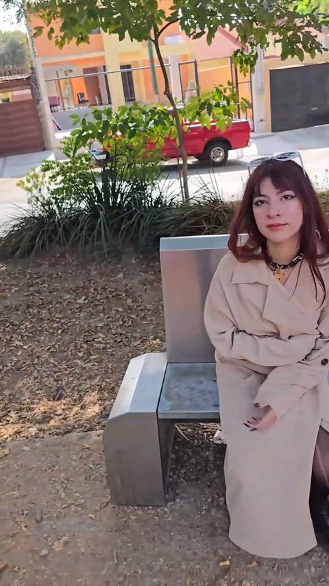 Bingo challenge #18 Sitting on a bench half naked [F]