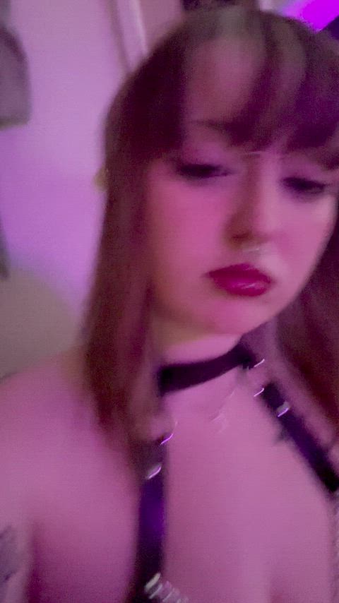My big natural tits feel so heavy in these chains, I can barely keep still.