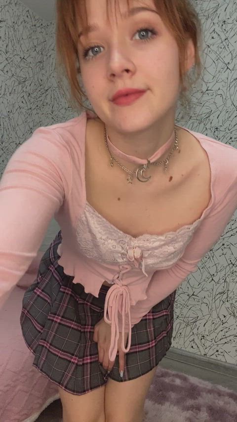 teasing you with my tiny skirt