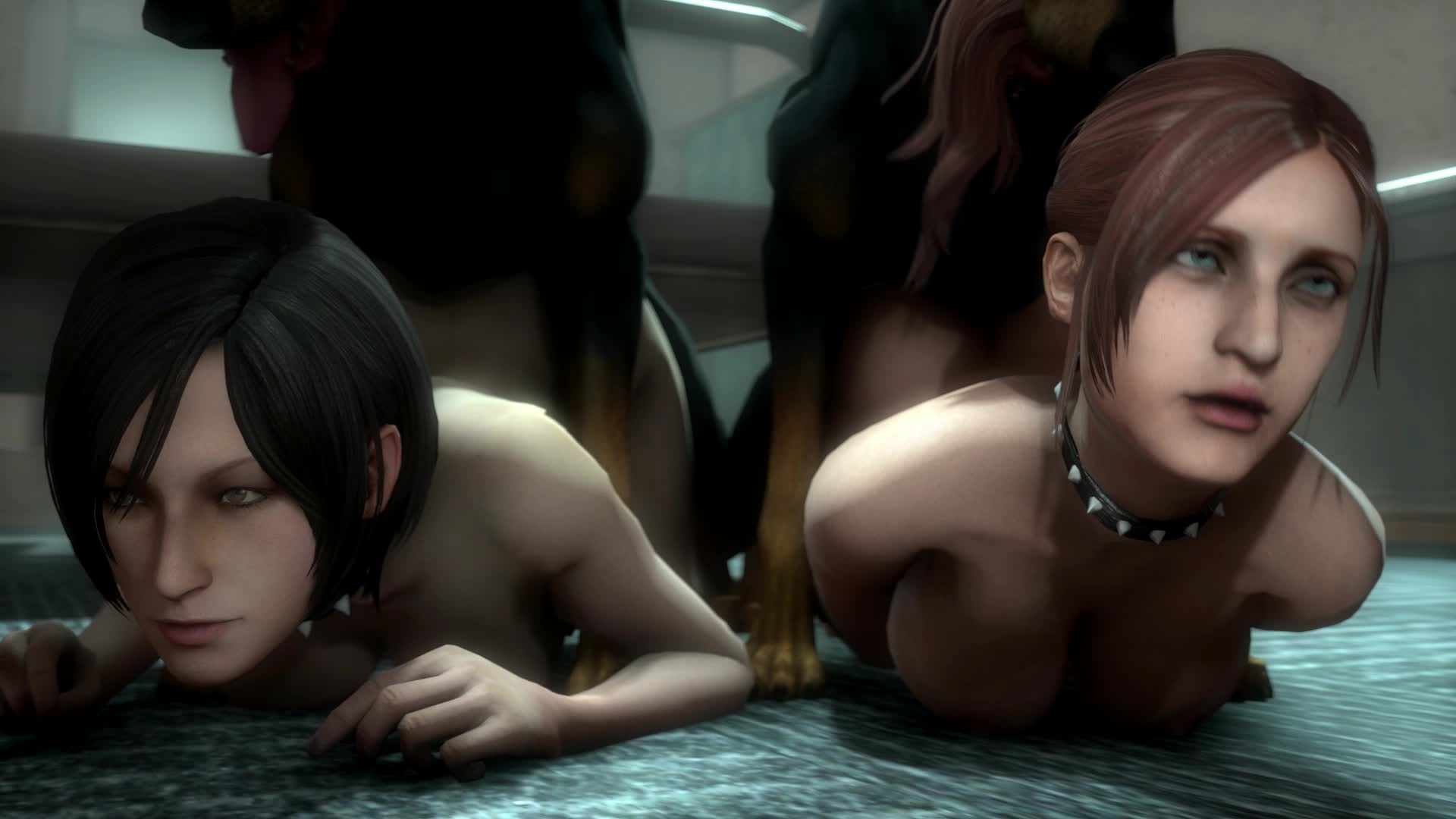 Claire and Ada mounted by their lovers. Sorry Leon