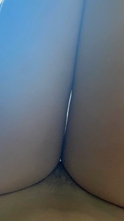 The morning begins with stroking my unshaven pussy :)