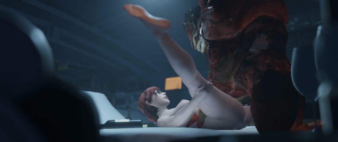 FemShep getting pounded by Wrex (ZMSFM) [Mass Effect]