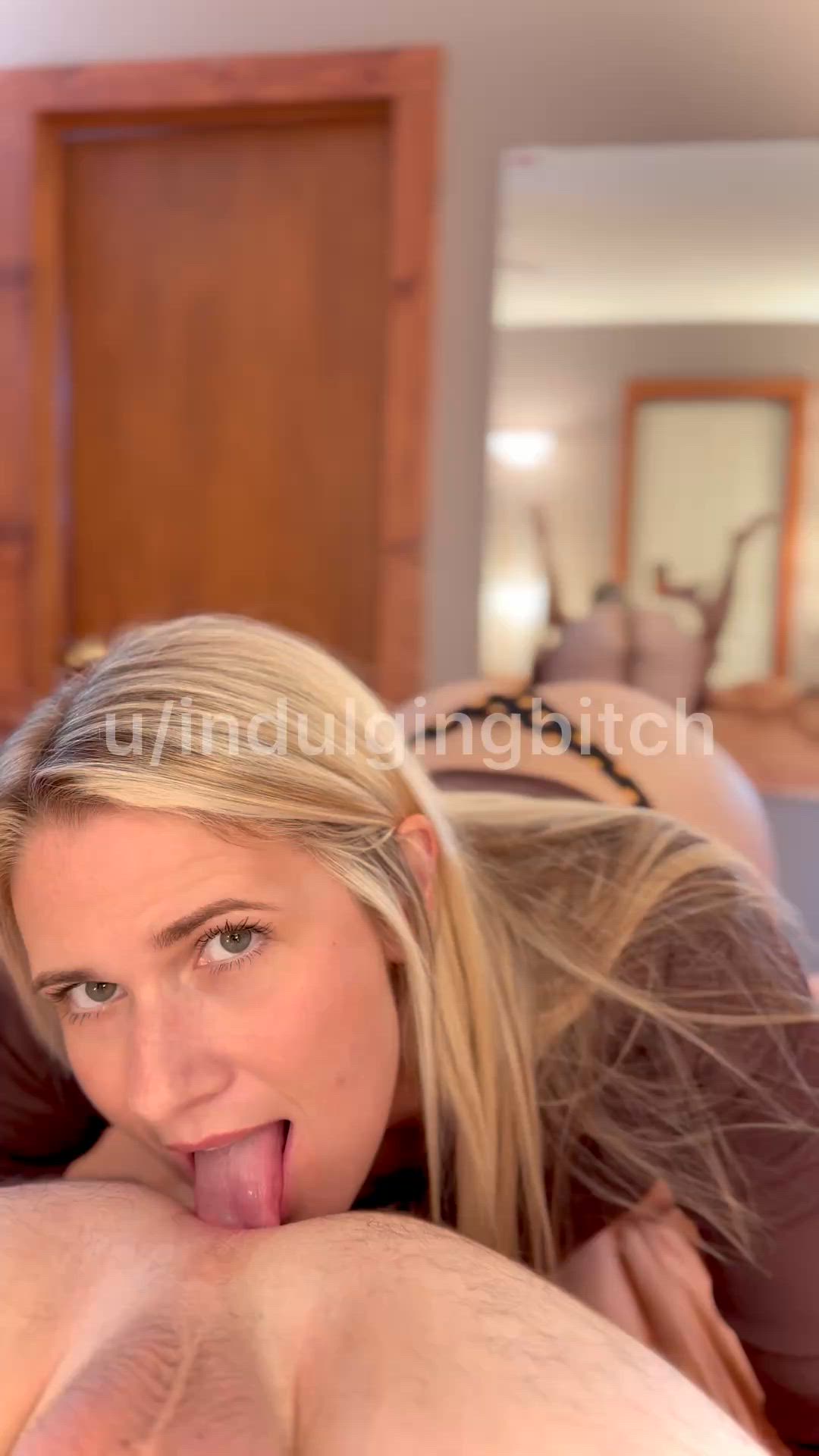 First I like to lick it slow then my mouth takes control, yum