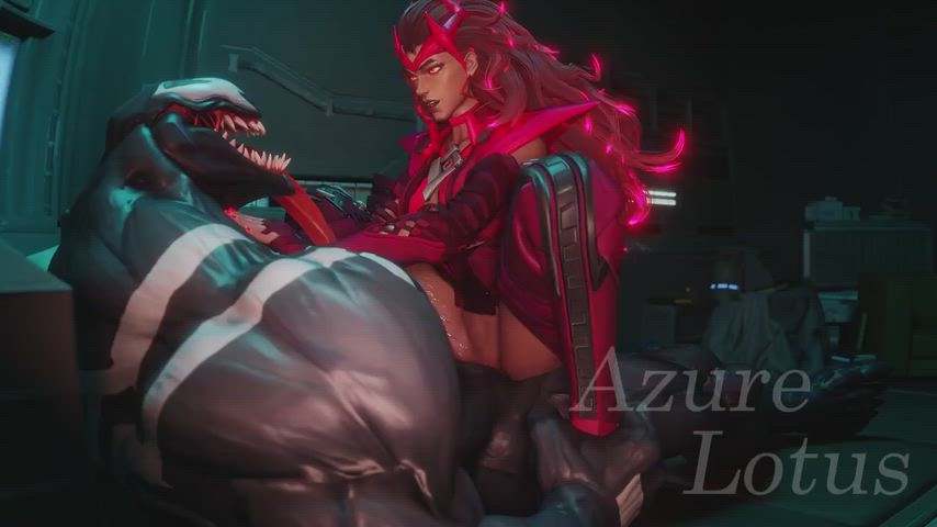 Scarlet Witch gets anal creampied by Venom [Marvel Rivals] (AzureLotus)
