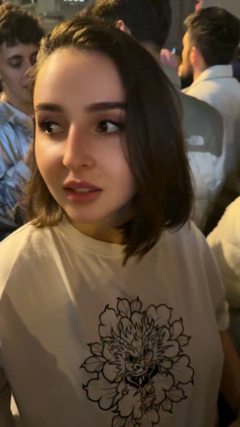 I like showing my boos in crowd of people