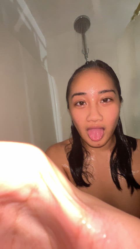 Having some fun in the shower