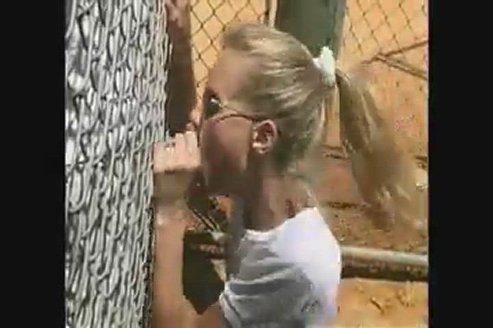 She stops halfway