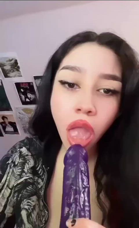 19 Years Old Amateur Blowjob Dildo Handjob Homemade Latina Spit Sucking Teen Porn GIF by populardick