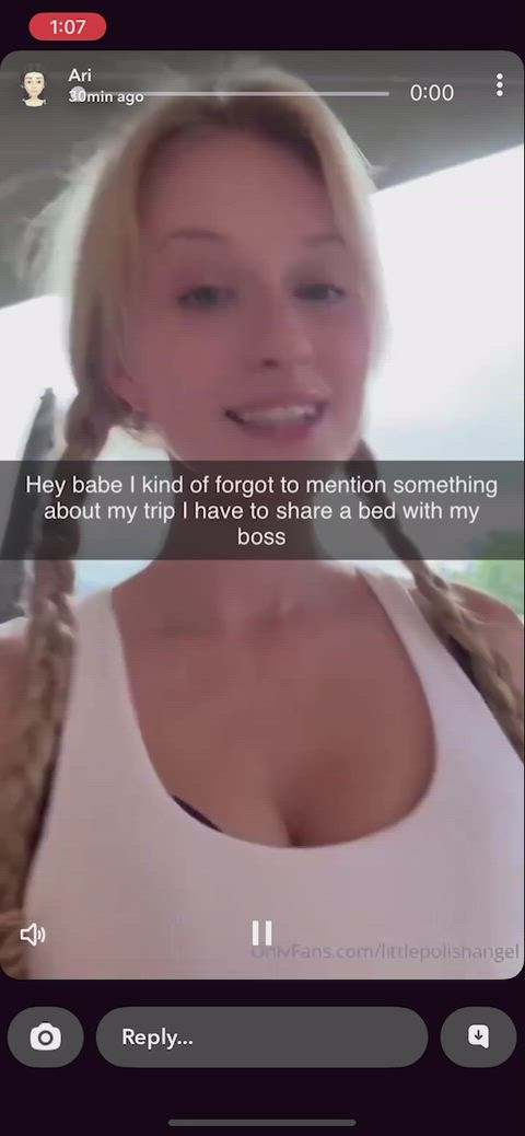 Your Gf Lost A Bet To her Boss And Now She Has To Suck His Dick