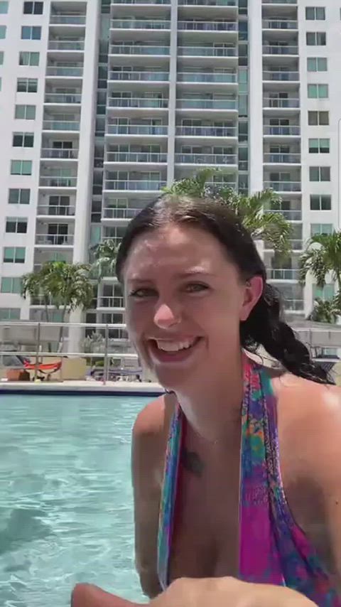 Big Tits Pool Tits Porn GIF by redrider45