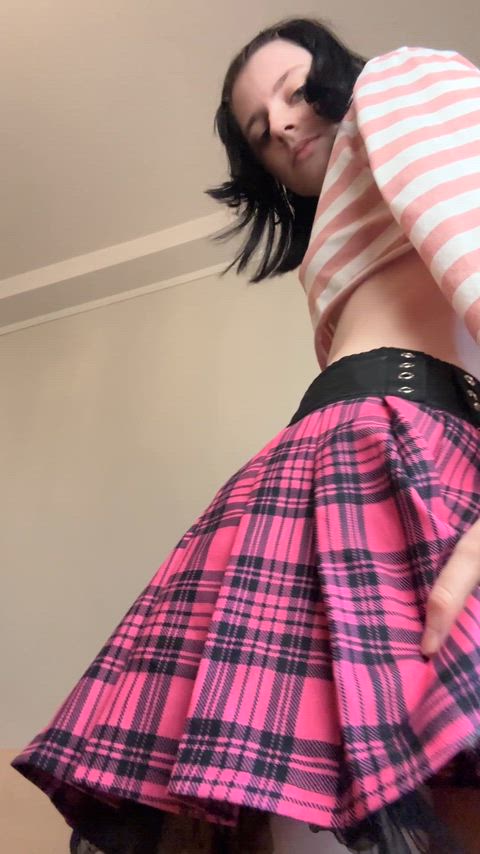 A little tease under my skirt