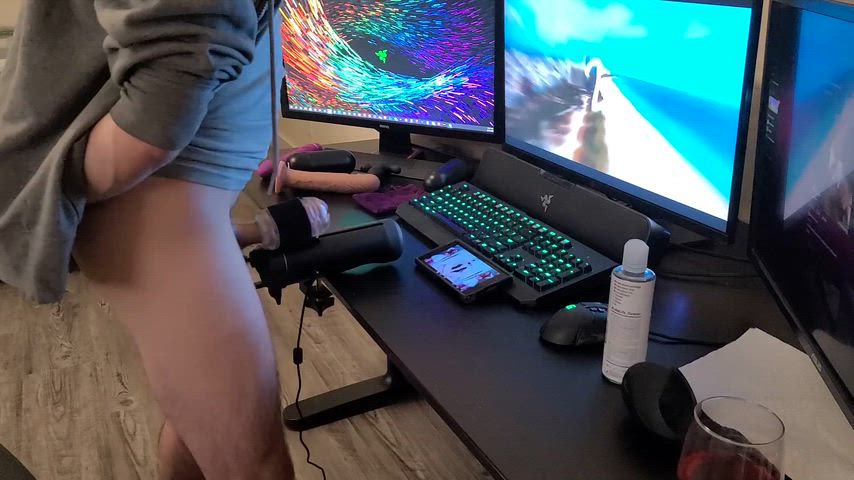 [The Handy] Fucking my sleeve and shooting my big load to some cock hero on my phone before I could even turn it on.