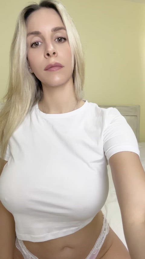 Babe Big Tits Blonde Boobs NSFW Nude OnlyFans Pale Pussy Tits Porn GIF by blondiewithtiddies