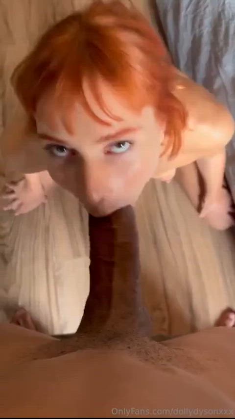 BBC Blowjob Cumshot Face Fuck Facial Interracial Redhead White Girl Porn GIF by manemane6