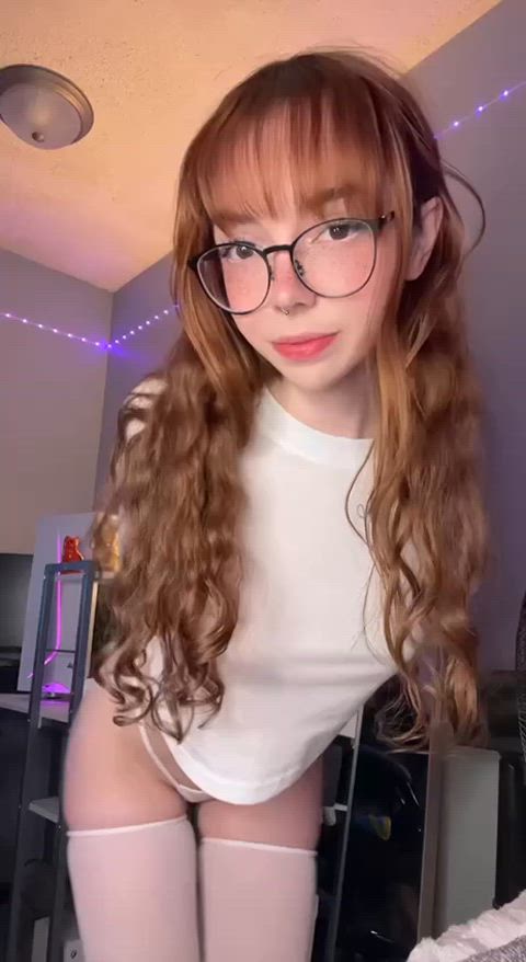 Ahegao Asian Barely Legal Canadian Homemade Petite Redhead Solo Teen TikTok Porn GIF by miamiaof