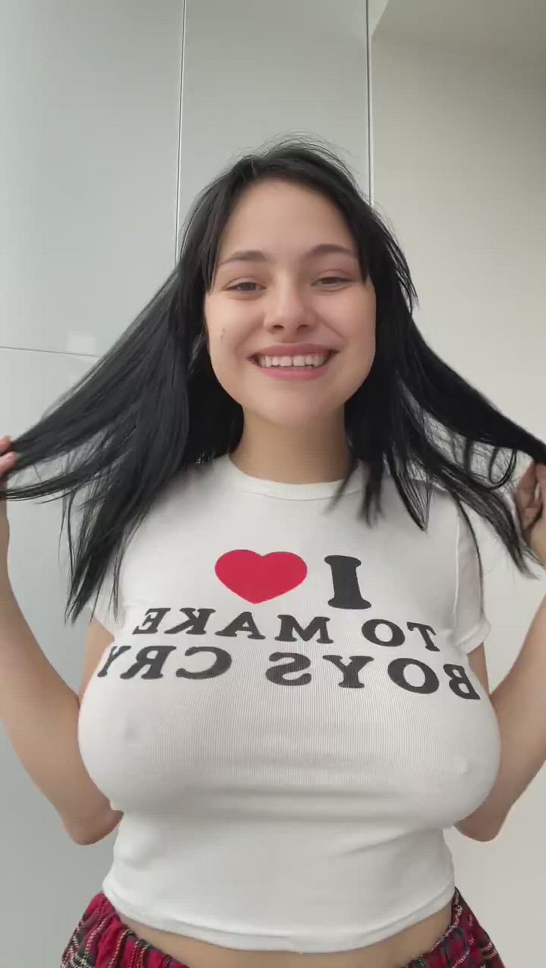 Big Tits, Boobs, Bouncing Tits, Cute, Huge Tits, Natural Tits