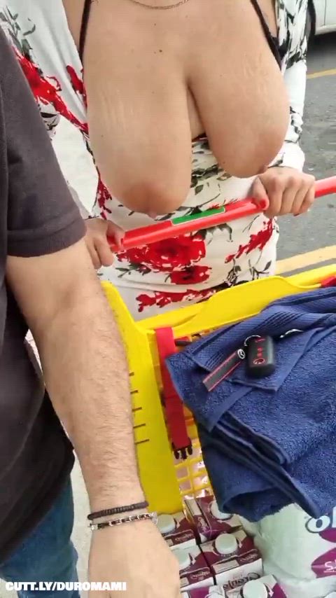 Amateur Big Tits Exhibitionist Flashing Natural Tits Public Real Couple Topless Trashy Boners Porn GIF by duromami
