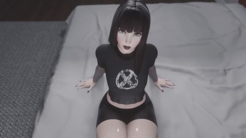 Goth D.Va has a happy ending to date night (Overwatch)[Mslewd]
