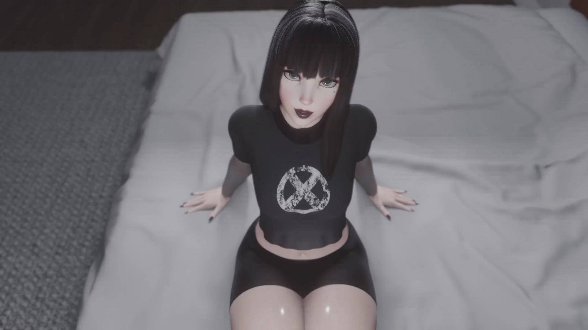 Goth D.Va has a happy ending to date night (Overwatch)[Mslewd]