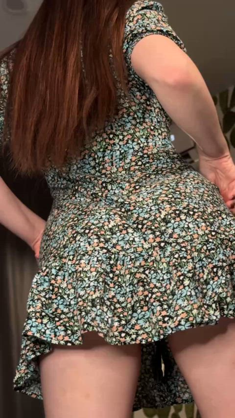 hiding a surprise for you under my dress