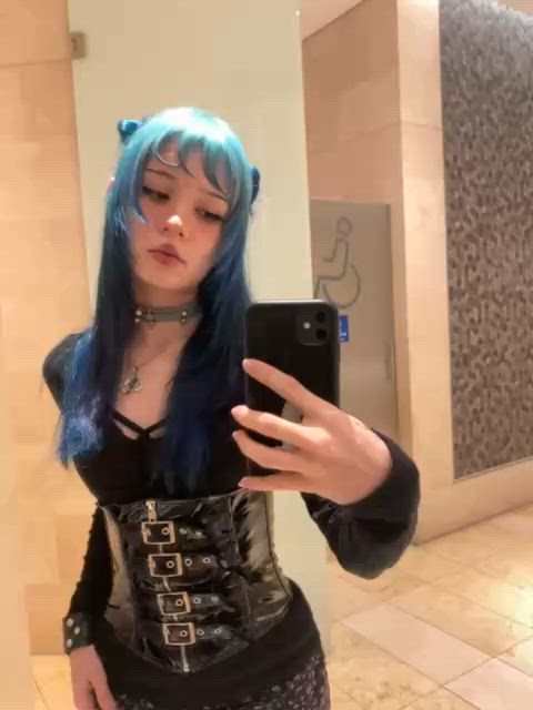 Dad havent been home since 2 weeks, today I went outside to search for him. I have been gooning for 2 months straight, waiting for the day for my hymn to be broken to be a real women. I also rubbed a quick one in the public toilet. Coudnt find dad, coudnt get caught and used like a doll in public.