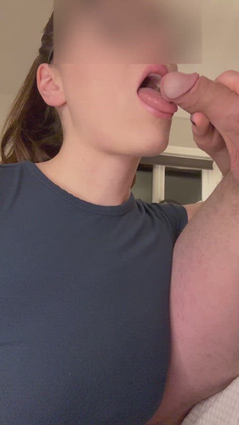 On my knees and eager to please