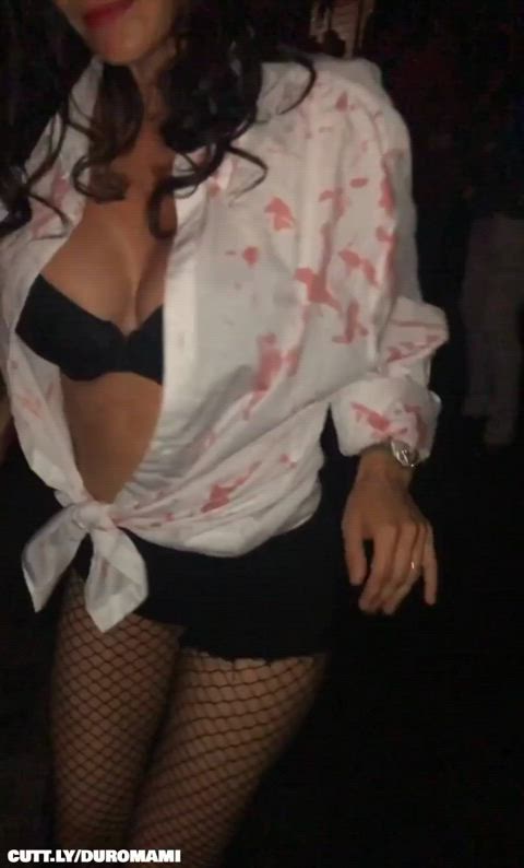 Big Ass Big Tits Exhibitionist Latina MILF Masturbating Nightclub Pee Public Reverse Cowgirl Porn GIF by duromami