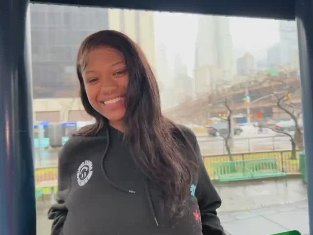 Amateur Big Tits Ebony Exhibitionism Exhibitionist Exposed Flashing Public Tits r/ExposedToStrangers Porn GIF by populardick