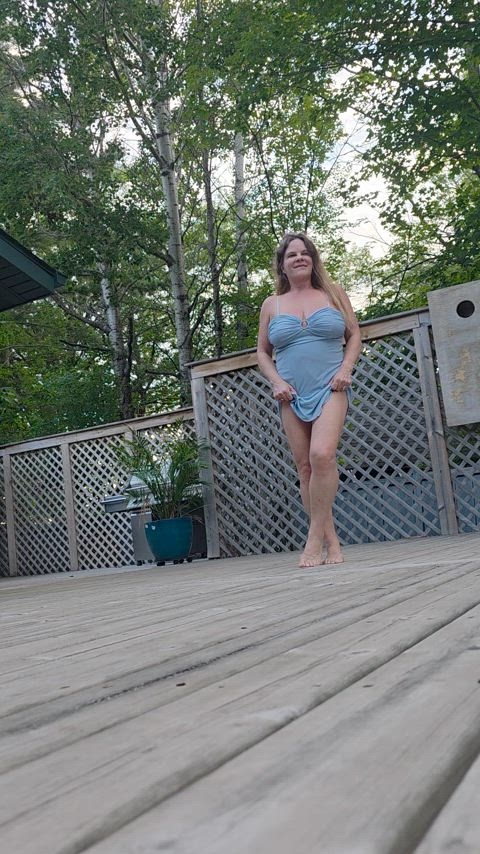stripping for my neighbors that know to watch for my naked antics🥵🫦