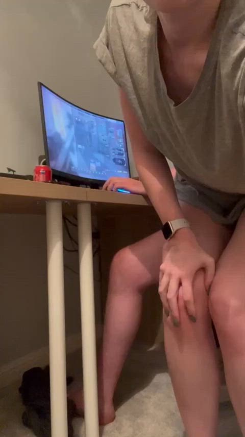 using him while he games