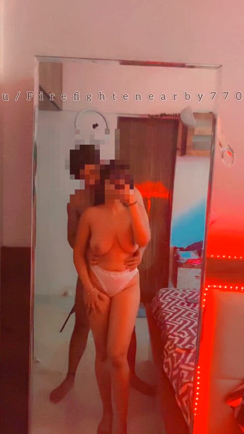 I surprised him with this thong!