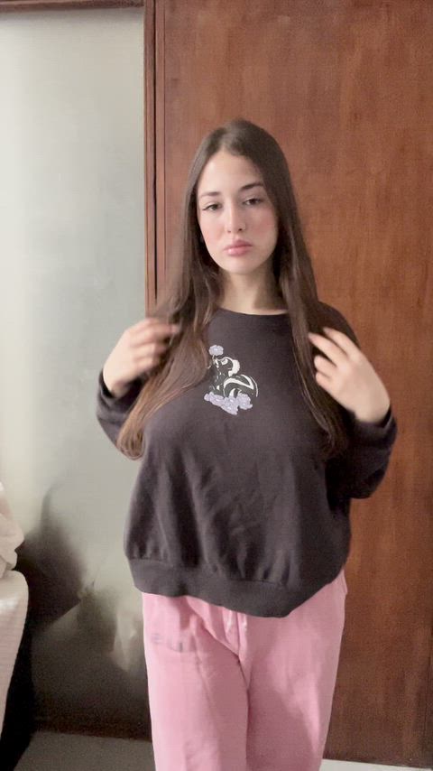 After a long day just and average college girl getting naked