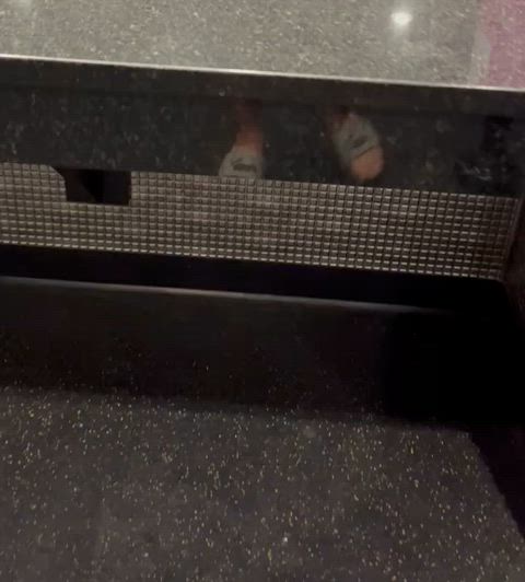 After my shower at the gym