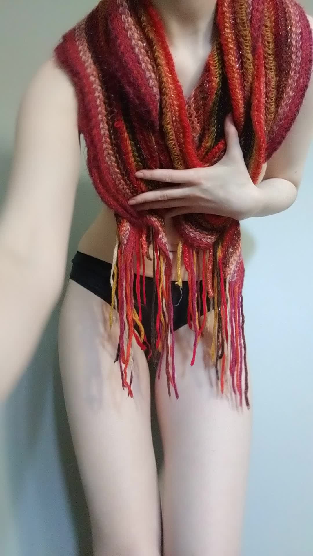 Ever seen a scarf titty drop before? No? Let me change that