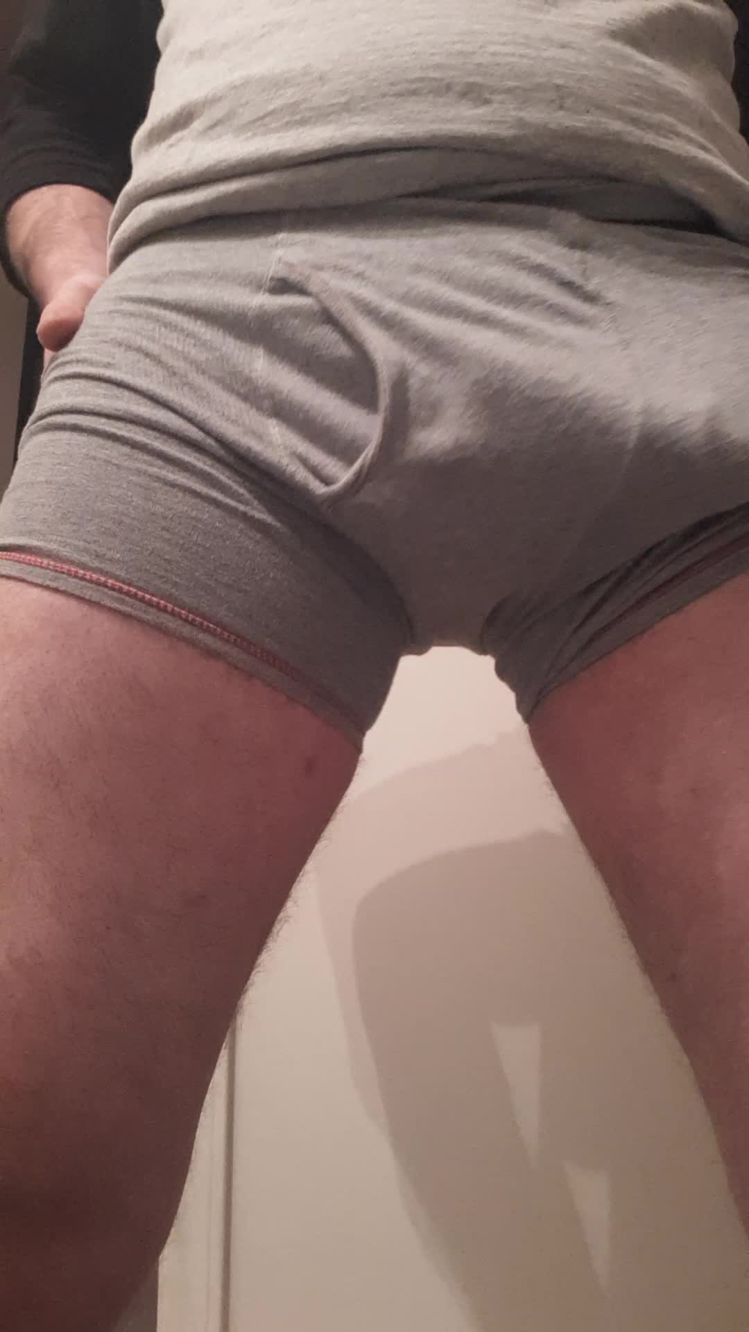 Pissing with a chub. Splashed my phone a little bit.