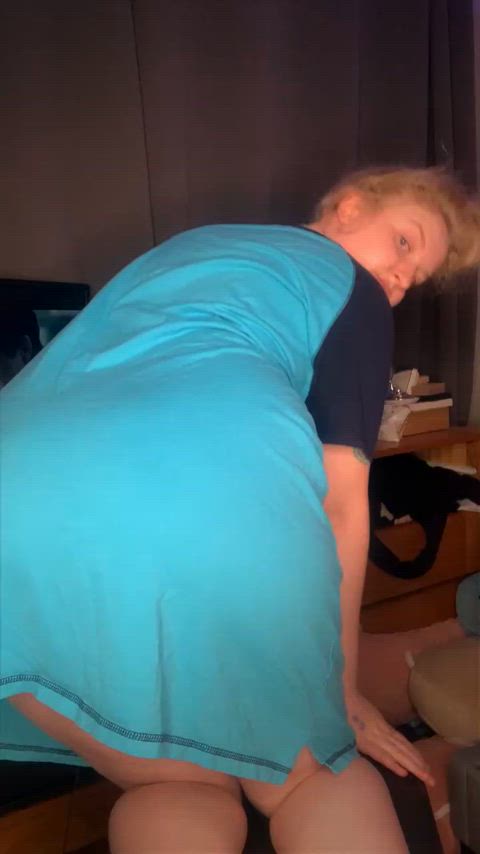 Shy teen with a fat ass