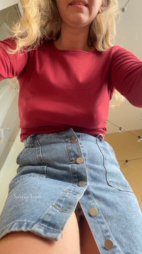 Skirts are fun, especially when you’re underneath