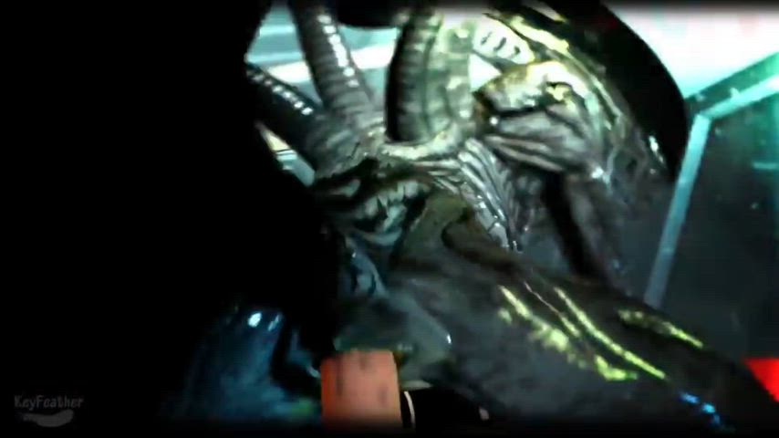 Femxenomorph reverse cowgirl (keyfeather) [MF]