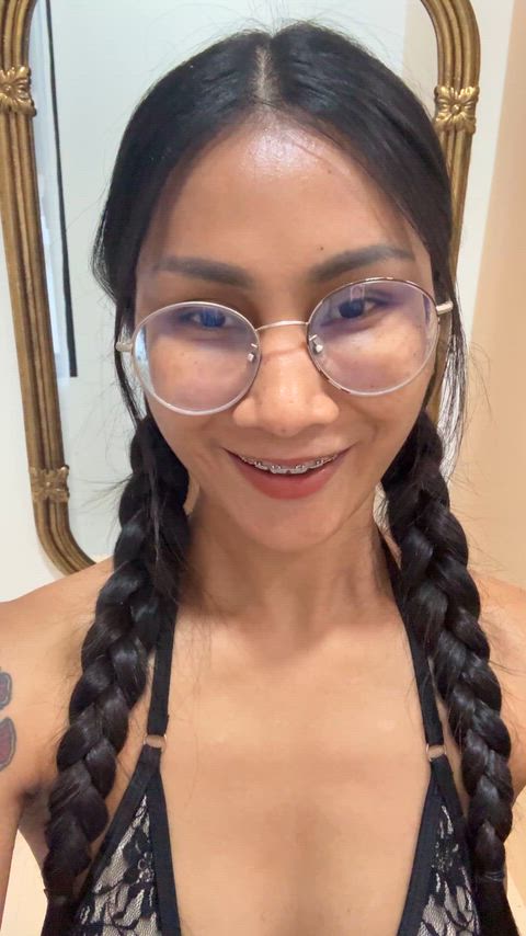 Wanna fuck your petite Asian braces girl?