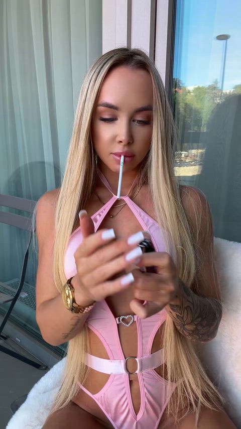 Blonde OnlyFans Smoking Porn GIF by blushlovee