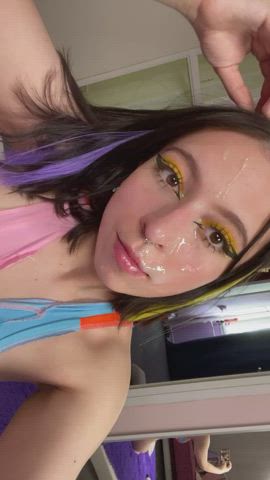 Cum Cumshot Cute Facial Selfie Teen Porn GIF by cyberlycrush